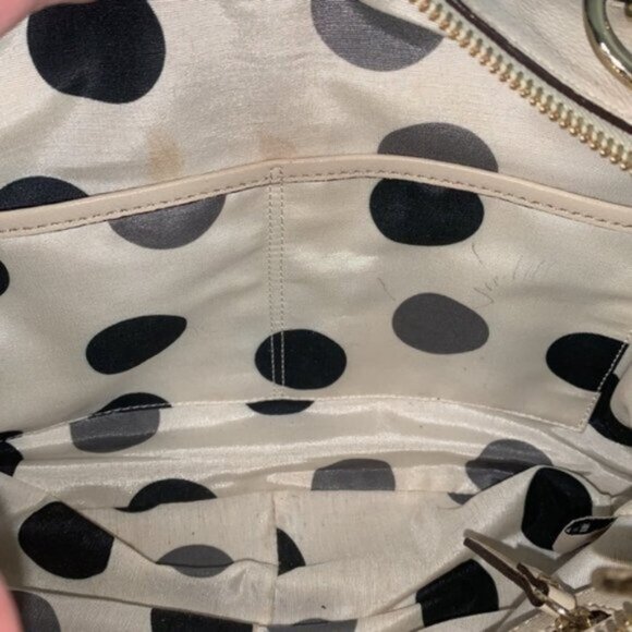 Kate Spade Chain Strap Satchel Shoulder Bag Purse Cream Leather PXRU2671-S363 - Picture 17 of 17